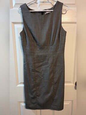 4/$67 Deal! ALFRED SUNG Sleeveless Gray Midi Sheath Dress